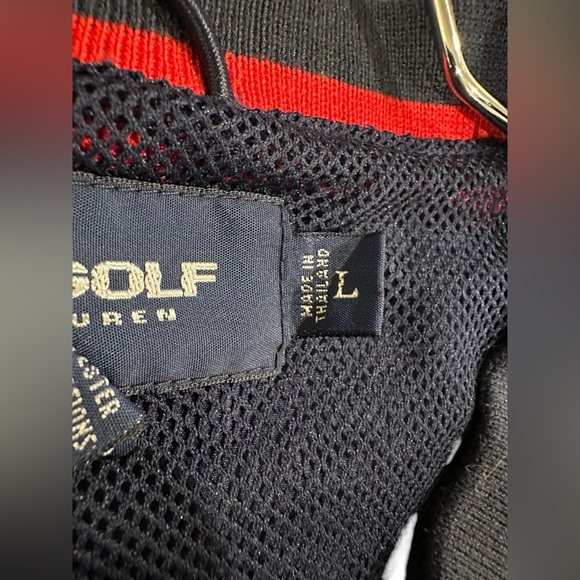 Vintage Ralph Lauren Polo Golf Navy Blue Windbreaker Mens Size Large - Picture 9 of 16